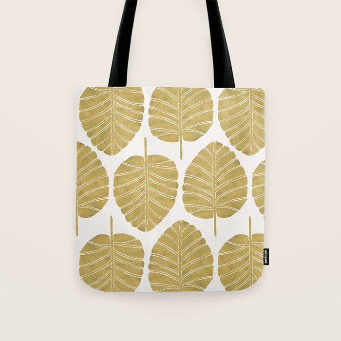 Elephant Ear Alocasia - Gold Palette Tote Bag Gallery Image 1