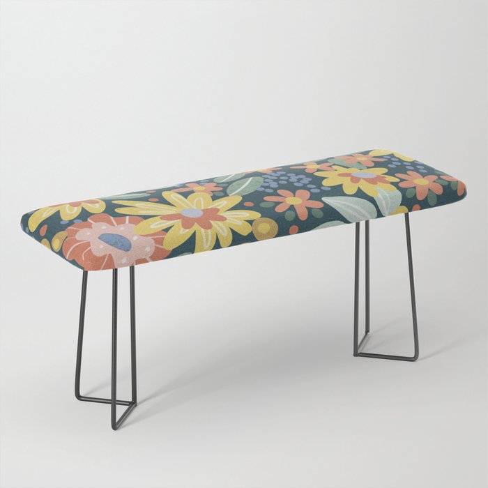 Alicia Blue Pattern Bench Gallery Image 1