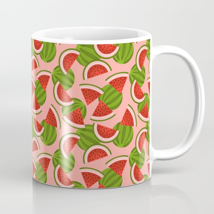Watermelon Pattern on Pink Coffee Mug Gallery Image 1