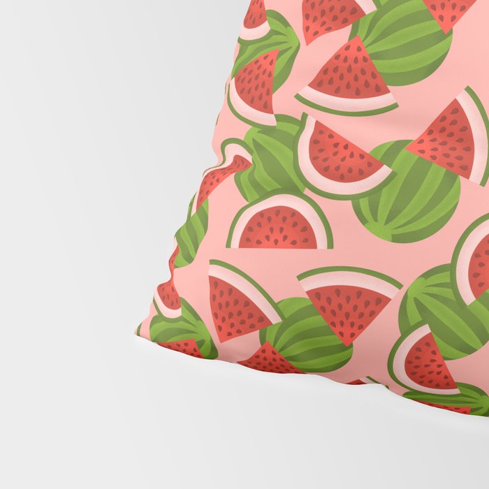 Watermelon Pattern on Pink Pillow Sham Gallery Image 4