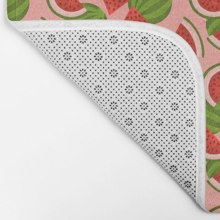 Watermelon Pattern on Pink Bath Mat Gallery Image 2