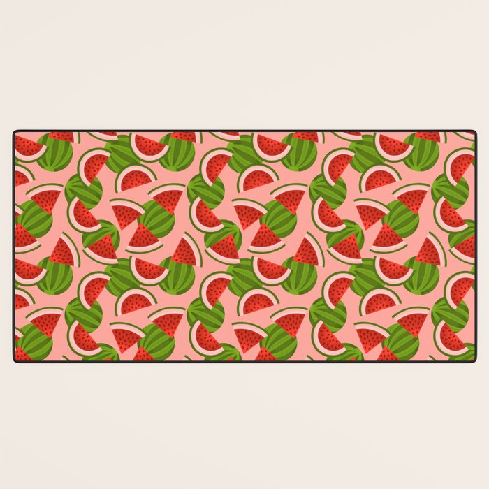 Watermelon Pattern on Pink Desk Mat Gallery Image 3