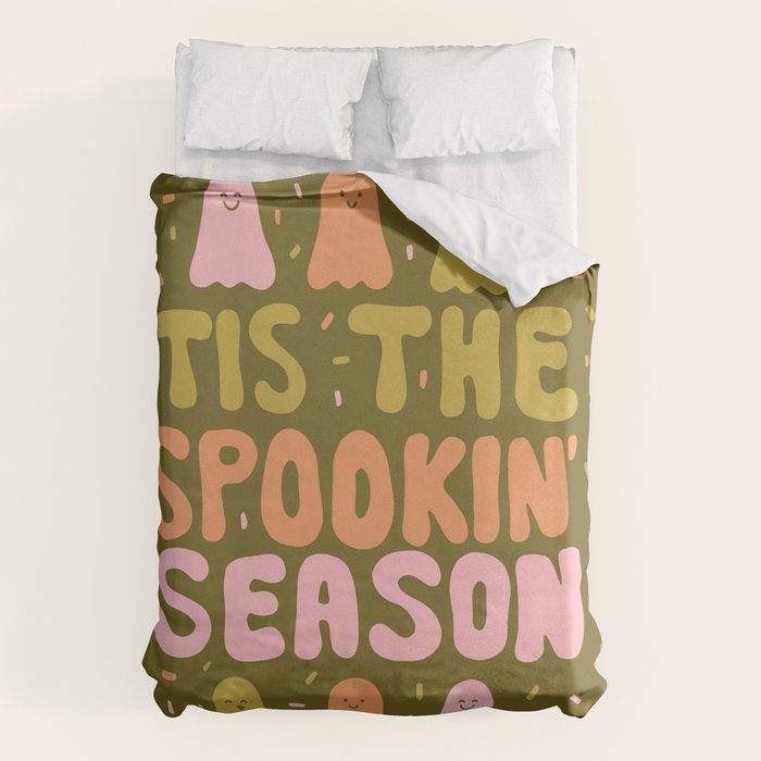 'Tis the Spookin Season in Green Duvet Cover Gallery Image 6