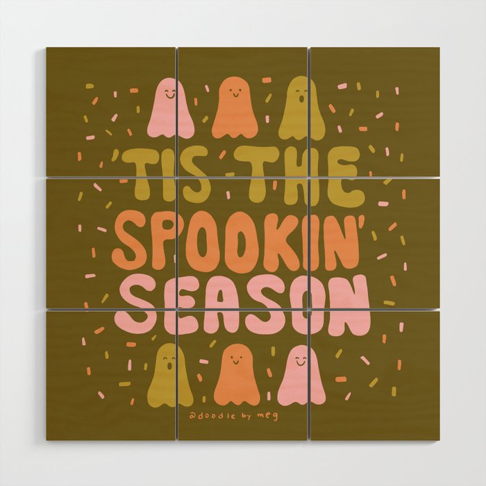 'Tis the Spookin Season in Green Wood Wall Art Gallery Image 1