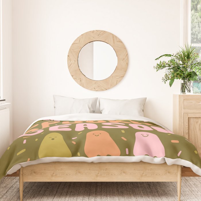 'Tis the Spookin Season in Green Duvet Cover Gallery Image 3