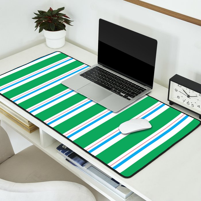 Minimal stripe Desk Mat Gallery Image 2