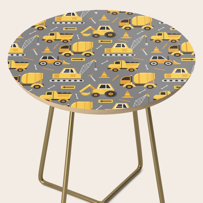 Construction Trucks on Gray Side Table Gallery Image 2