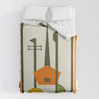 Mid-Century Modern Art Musical Strings Comforter Gallery Image 6