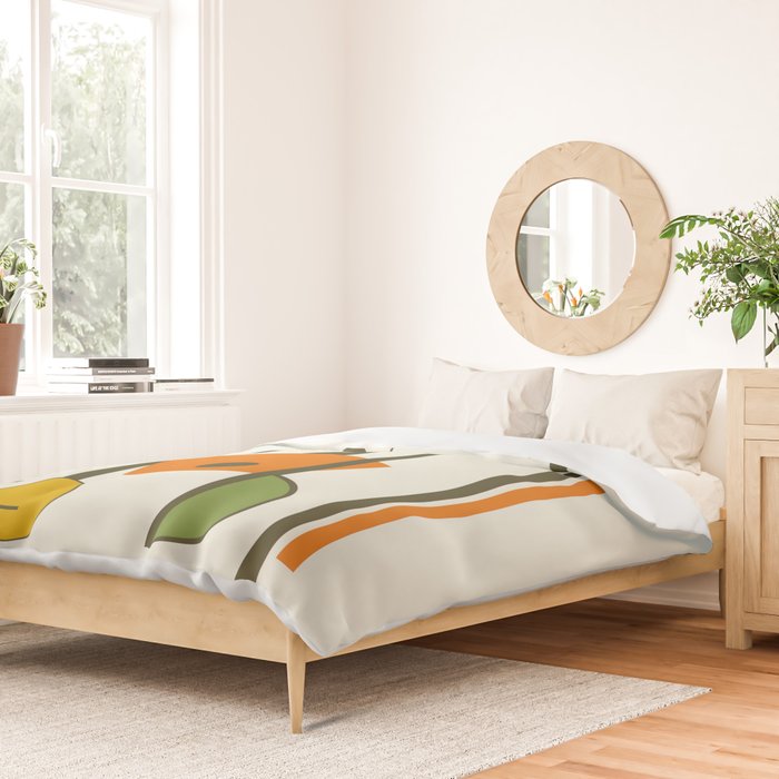 Mid-Century Modern Art Musical Strings Duvet Cover Gallery Image 2
