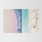 The Island, Pastel Tropical Beach, Travel Nature Landscape, Surrealism Photography Summer Rug Gallery Image 2