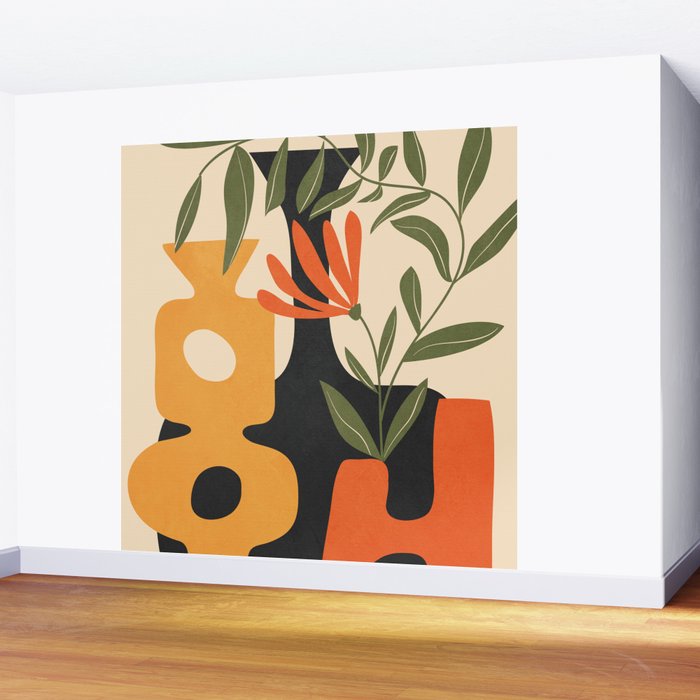 Shapes in Bloom 3 Wall Mural Gallery Image 2