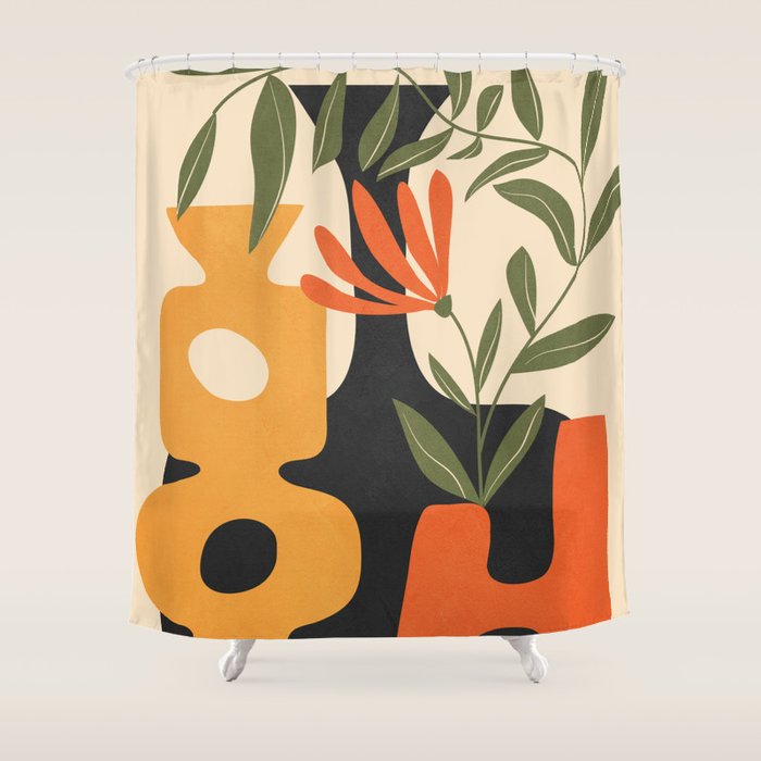 Shapes in Bloom 3 Shower Curtain Gallery Image 1