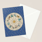 Vintage Astrology Zodiac Wheel Stationery Card Gallery Image 2