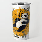 Panda Vibes - Marigold Palette Travel Mug Gallery Image 1