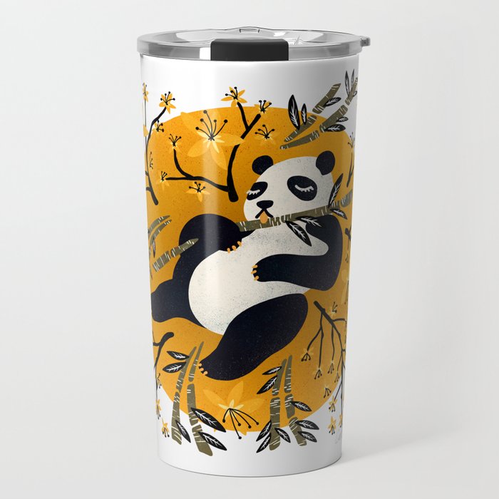 Panda Vibes - Marigold Palette Travel Mug Gallery Image 1