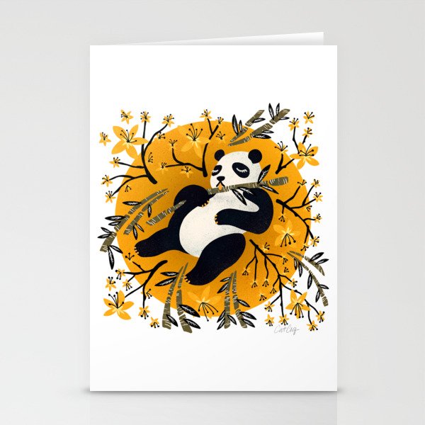 Panda Vibes - Marigold Palette Stationery Card Gallery Image 2