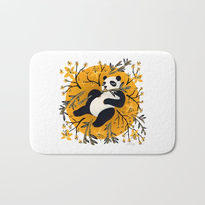 Panda Vibes - Marigold Palette Bath Mat Gallery Image 1