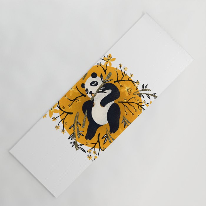 Panda Vibes - Marigold Palette Yoga Mat Gallery Image 1