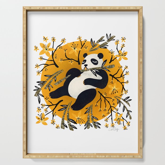 Panda Vibes - Marigold Palette Serving Tray Gallery Image 1