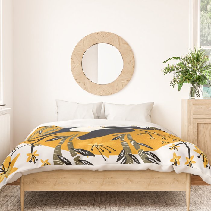 Panda Vibes - Marigold Palette Duvet Cover Gallery Image 3