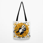 Panda Vibes - Marigold Palette Tote Bag Gallery Image 2