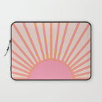   Sun Sunrise Pink Sun Print Sunshine Retro Sun Wall Art Vintage Boho Geometric Line Modern Decor  Laptop Sleeve Gallery Image 1