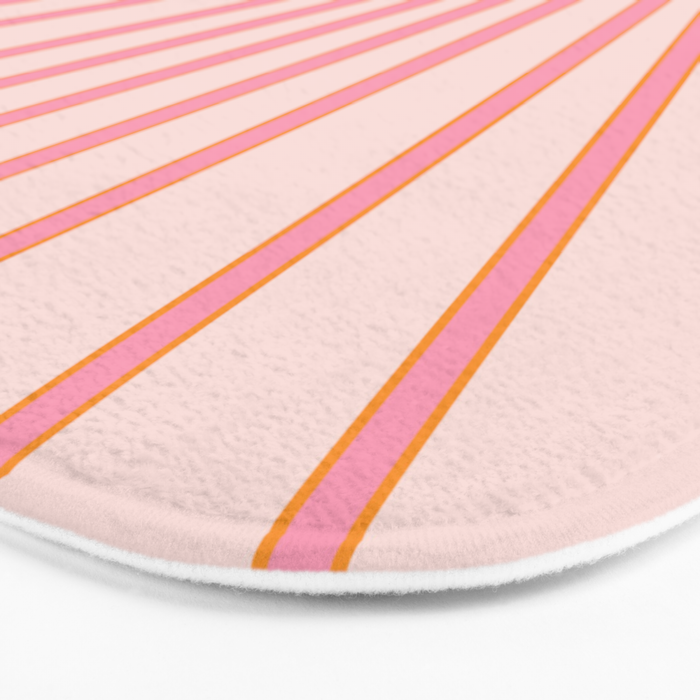   Sun Sunrise Pink Sun Print Sunshine Retro Sun Wall Art Vintage Boho Geometric Line Modern Decor  Bath Mat Gallery Image 3
