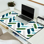 Painted Herringbone - oceanic Desk Mat Gallery Image 2