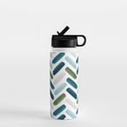 Painted Herringbone - oceanic Water Bottle Gallery Image 1
