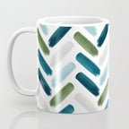 Painted Herringbone - oceanic Coffee Mug Gallery Image 3