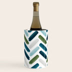 Painted Herringbone - oceanic Wine Chiller Gallery Image 3