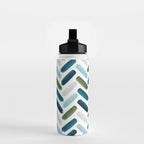 Painted Herringbone - oceanic Water Bottle Gallery Image 2
