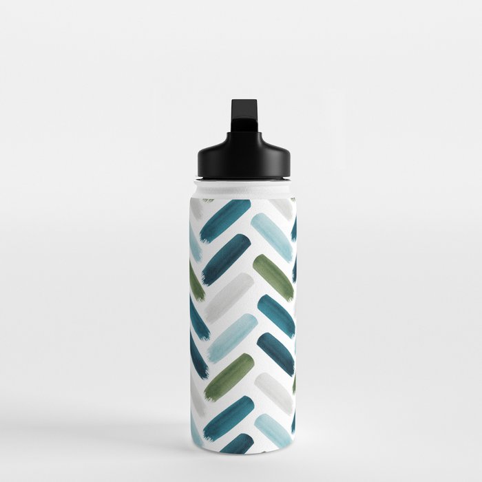Painted Herringbone - oceanic Water Bottle Gallery Image 3