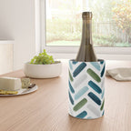 Painted Herringbone - oceanic Wine Chiller Gallery Image 4