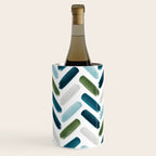 Painted Herringbone - oceanic Wine Chiller Gallery Image 1