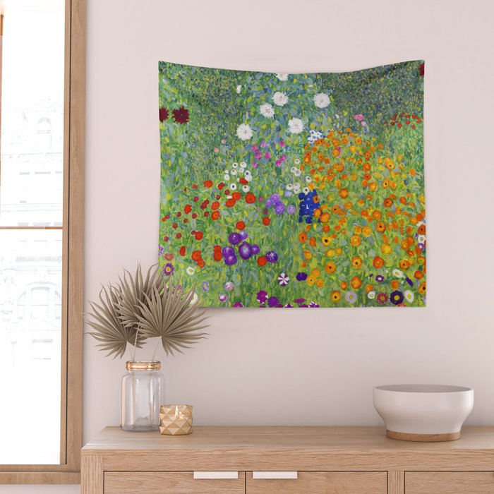 Flower Garden - Gustav Klimt Wall Tapestry Gallery Image 2