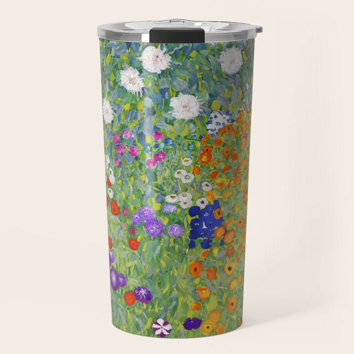 Flower Garden - Gustav Klimt Travel Mug Gallery Image 1