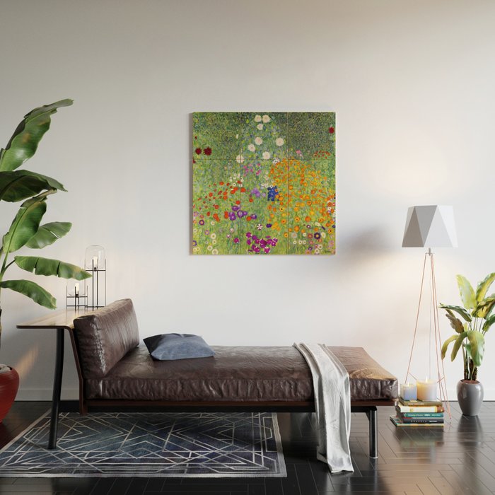 Flower Garden - Gustav Klimt Wood Wall Art Gallery Image 2