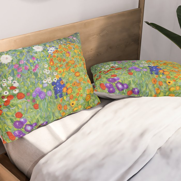 Flower Garden - Gustav Klimt Pillow Sham Gallery Image 2