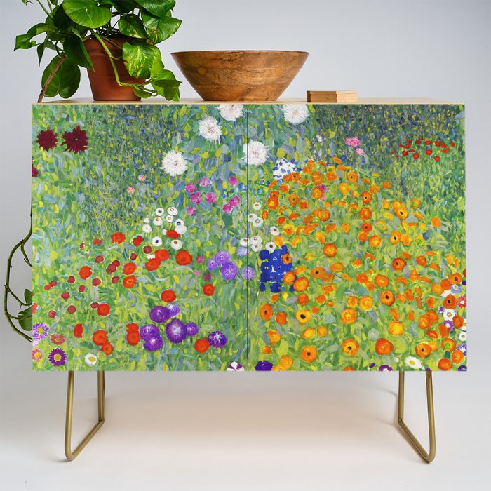Flower Garden - Gustav Klimt Credenza Gallery Image 1
