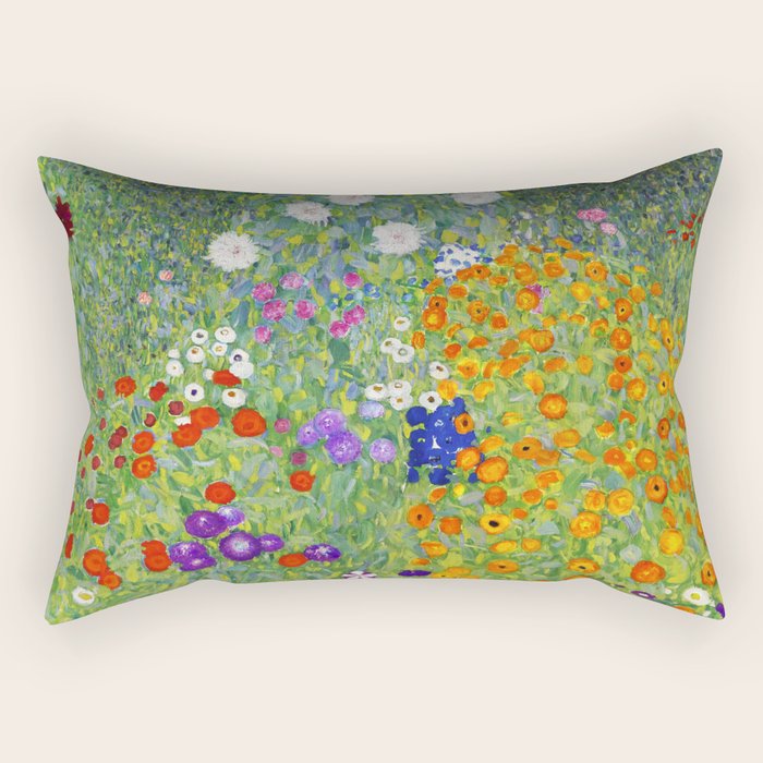 Flower Garden - Gustav Klimt Rectangular Pillow Gallery Image 2