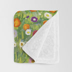 Flower Garden - Gustav Klimt Throw Blanket Gallery Image 3