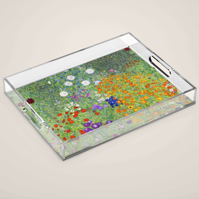 Flower Garden - Gustav Klimt Acrylic Tray Gallery Image 1