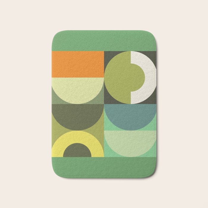 Modern Geometric 90A Bath Mat Gallery Image 1