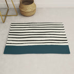 Dark Teal x Stripes Rug Gallery Image 1