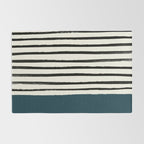 Dark Teal x Stripes Rug Gallery Image 2