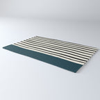 Dark Teal x Stripes Rug Gallery Image 3