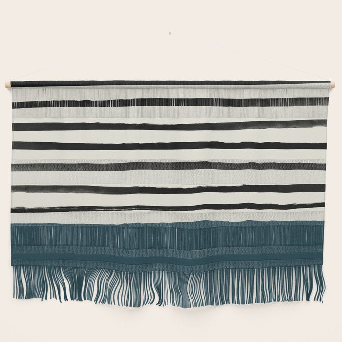 Dark Teal x Stripes Wall Hanging Gallery Image 1