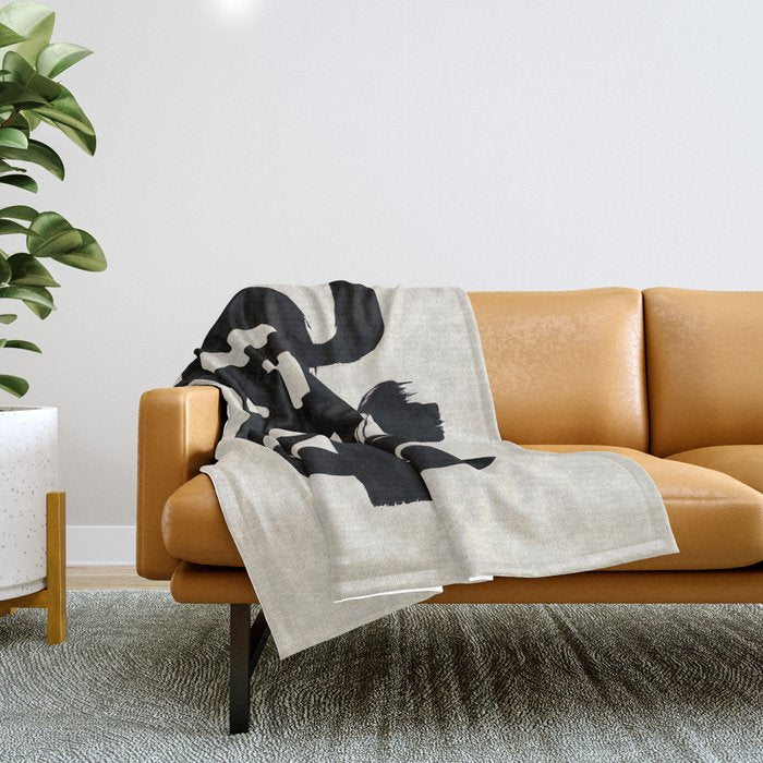 Slithering Ink Throw Blanket Gallery Image 1