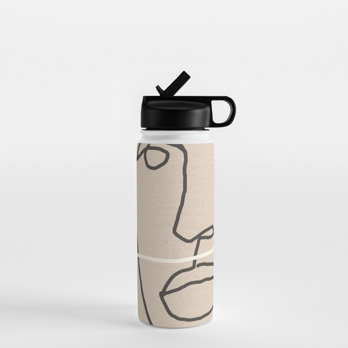 Abstract Face 17 Water Bottle Gallery Image 1